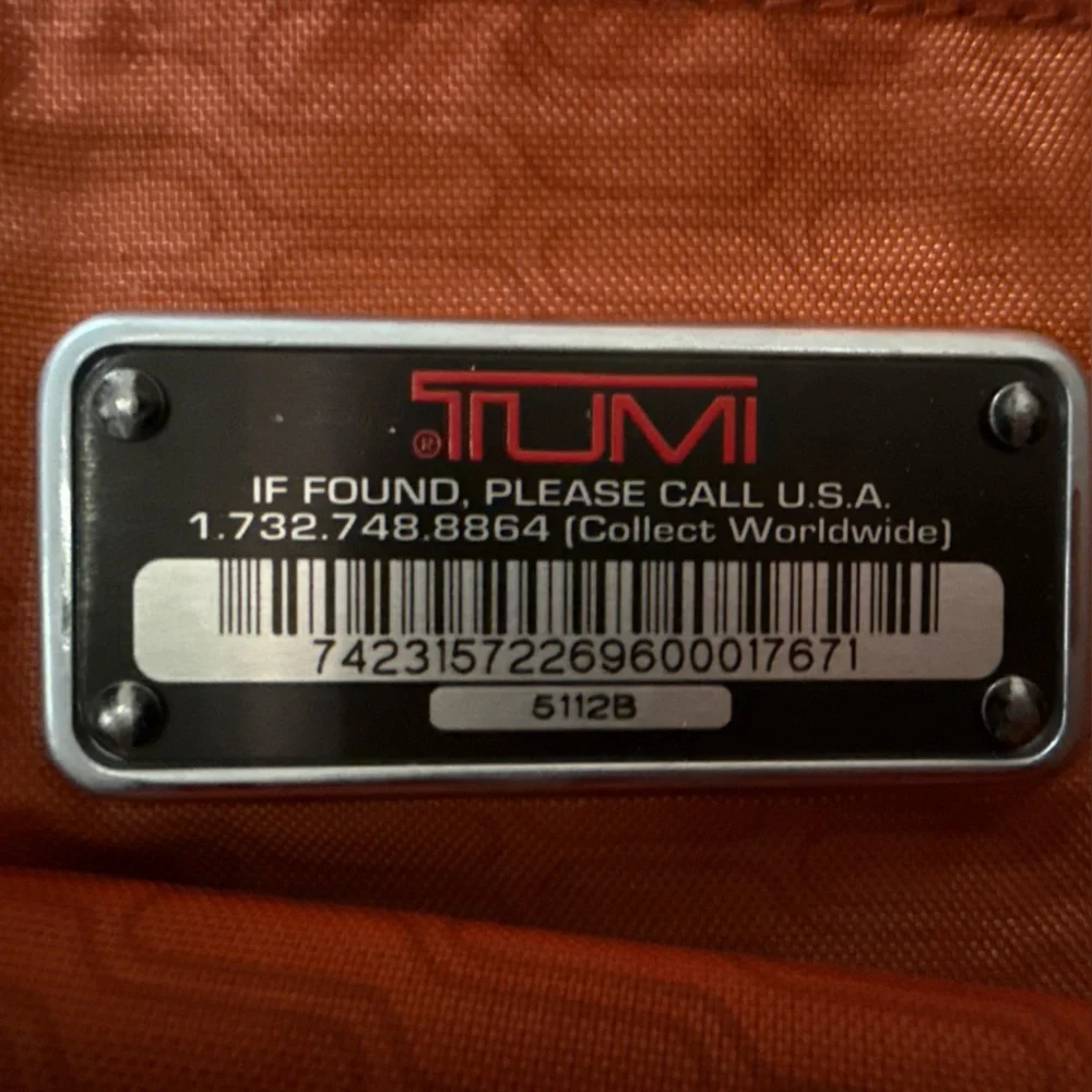 Tech by TUMI 5112B Expandable Brown Orange Laptop Messenger Shoulder Bag